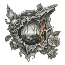 Juice Wrld Abyss tattoo design idea