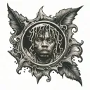 Juice Wrld Abyss tattoo design idea