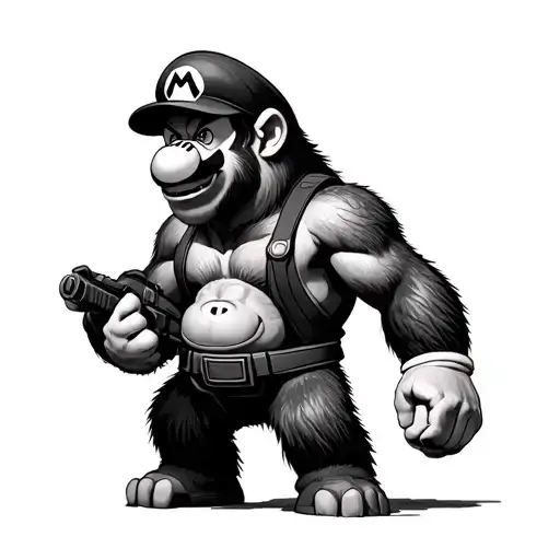 games mario donk kong call of duty resident evil  tattoo design idea