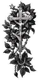 rosary tattoo design idea