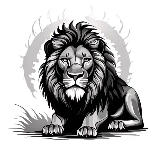 Sri Lankan Lion tattoo design idea