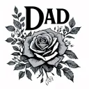 Dad Memorial tattoo design idea