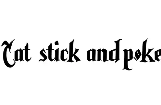 "Cat stick and poke" tattoo design idea