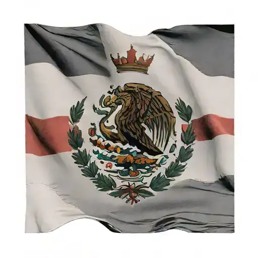 Canada and Mexico flag mixed tattoo design idea