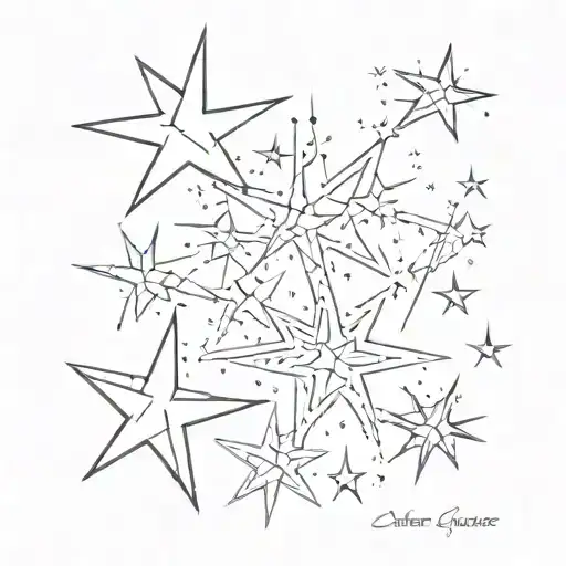 star cluster tattoo design idea