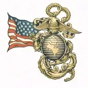US MARINE tattoo design idea