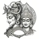 combination of shiva and Krishna tatoo  tattoo design idea