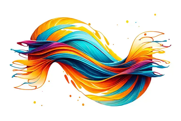 sine wave pattern tattoo design idea