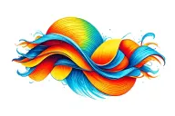 sine wave pattern tattoo design idea