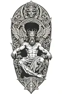 angel throne  tattoo design idea