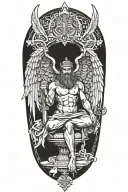 angel throne  tattoo design idea