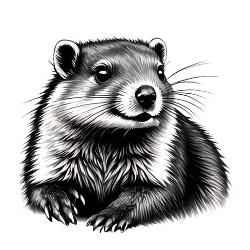 marmot tattoo design idea