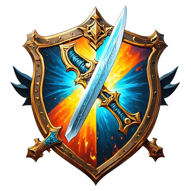 Hyrule shield, bleach sword, keyblade kingdom hearts tattoo design idea