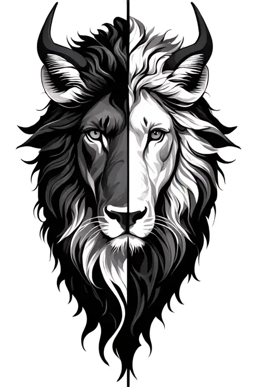 half taurus half leo tattoo design tattoo design idea