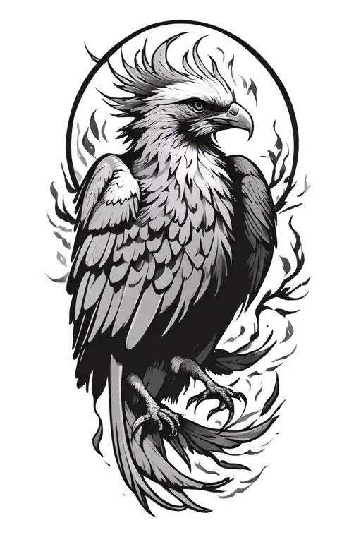 phoenix tattoo design idea