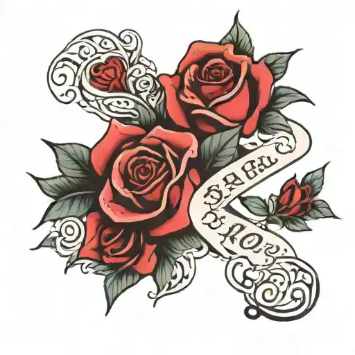 remembering a stillborn baby with name and date tattoo design idea