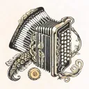 button hohner accordion tattoo design idea