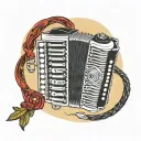 button hohner accordion tattoo design idea