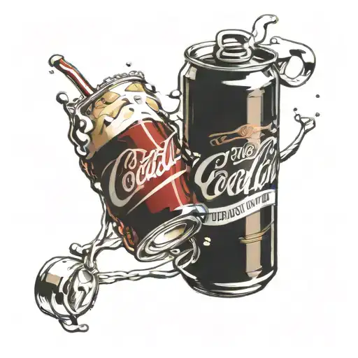 Soda can "Sweet Cola" tattoo design idea