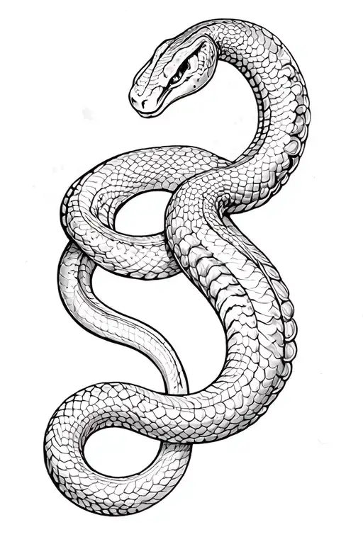 anaconda wrapping tattoo design idea