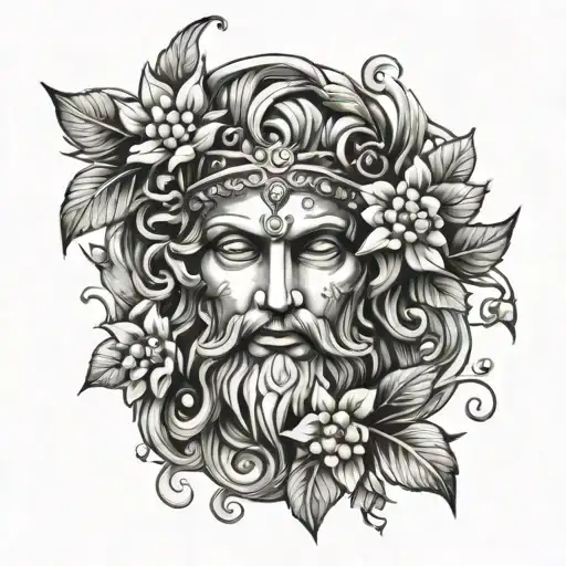 Dionysus tattoo design idea