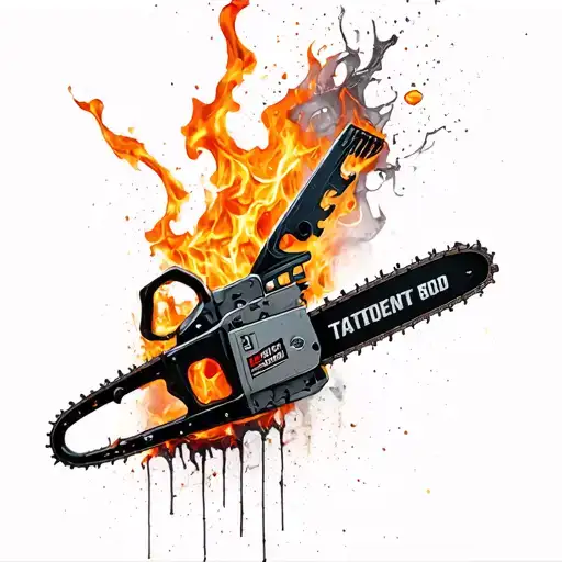 resident evil 4 chainsaw kill tattoo design idea