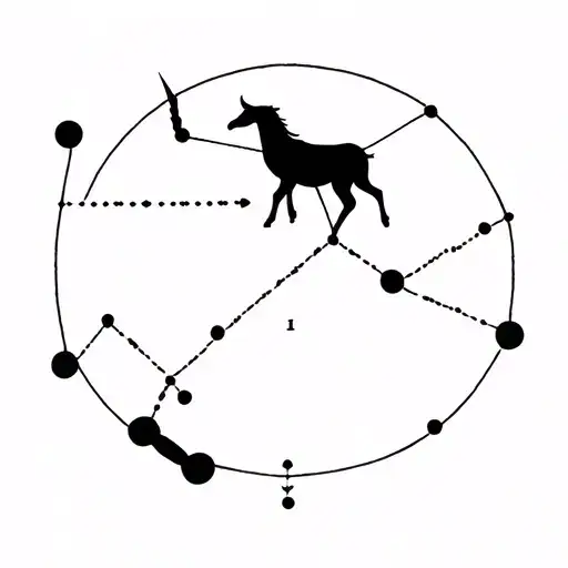 Virgo, Taurus,Scorpio constellation minimalistic art tattoo design idea