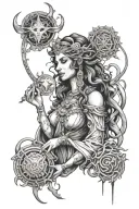 Hecate goddess of magic tattoo design idea