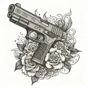 Glock and mental health tattoo design idea