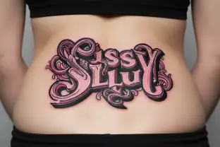 "Sissy Slut" Pubic tattoo design idea