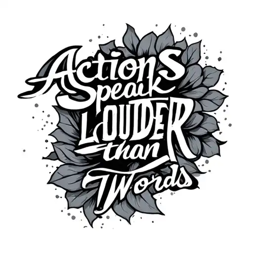 actions speak louder than words tattoo design idea
