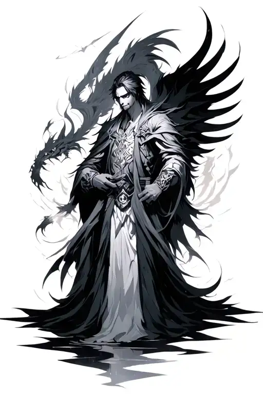 Solo Leveling anime Jinwoo, Igris and God tattoo design idea