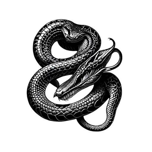 viper snake tattoo design idea