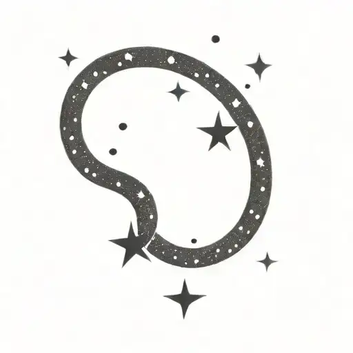 Filler Stars and Dots tattoo design idea