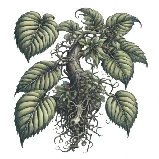 poison tree growing tattoo design idea