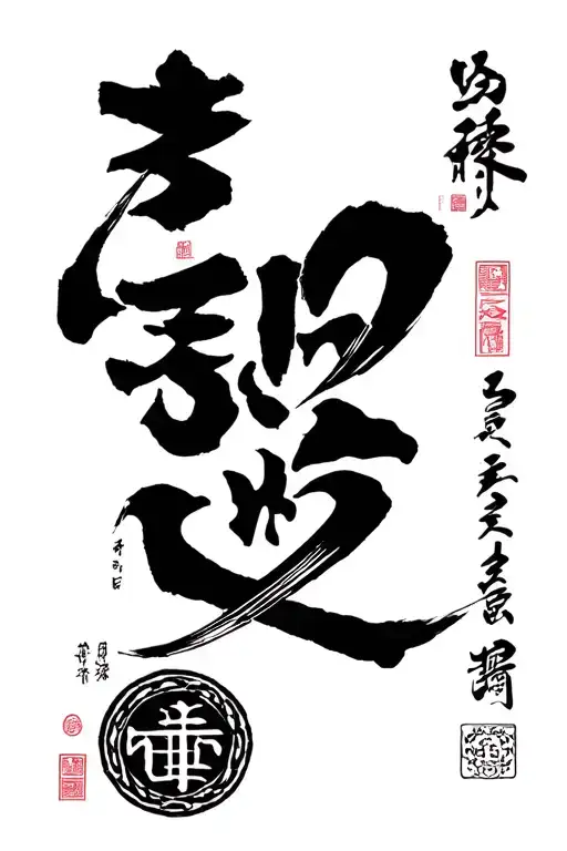 Japanese kanji symbols tattoo design idea