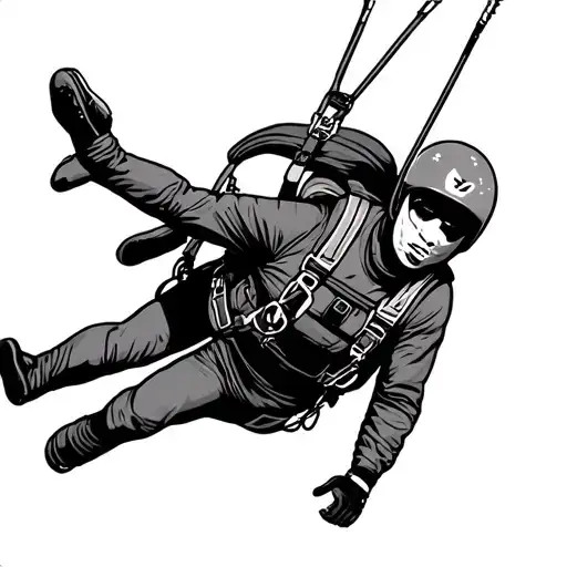 Skydiving tattoo design idea