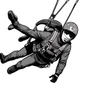 Skydiving tattoo design idea