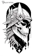 Combine elements from Warhammer 40k and Norse mythology to create a unique sci-fi/fantasy tattoo design tattoo design idea