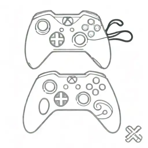 infinity symbol and xbox controller tattoo design idea
