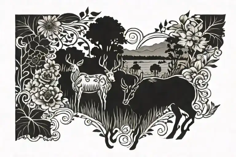 Country tattoo design idea