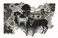 Country tattoo design idea