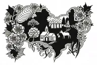 Country tattoo design idea