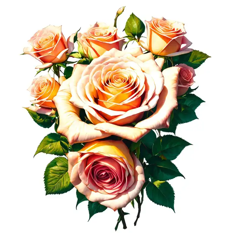 stone roses tattoo design idea