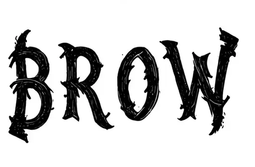 "BROW" tattoo design idea