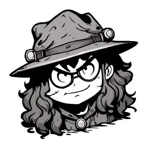 Represent the cartoon "Gravity Falls" tattoo design idea