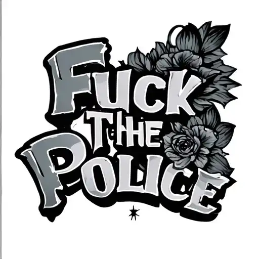 Fuck The Police tattoo design idea
