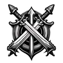 unique 2 swords cross sign tattoo design tattoo design idea