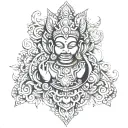 Cambodian thigh tattoo tattoo design idea