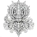 Cambodian thigh tattoo tattoo design idea